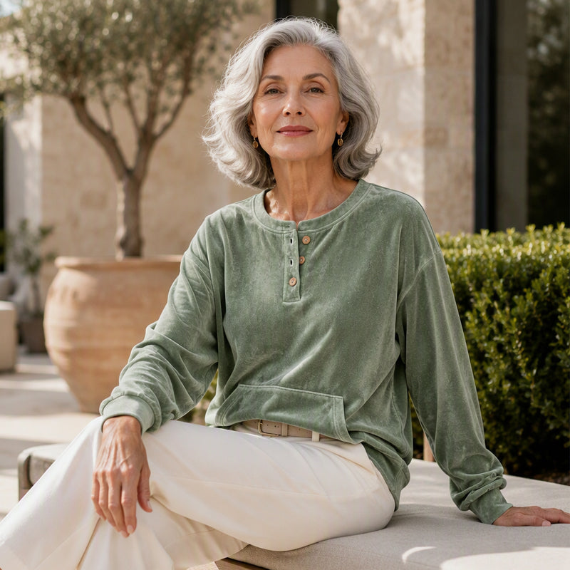 🔥FINAL HOURS — Women's Velvet Sweatshirt | Elegant & Cozy Everyday Style