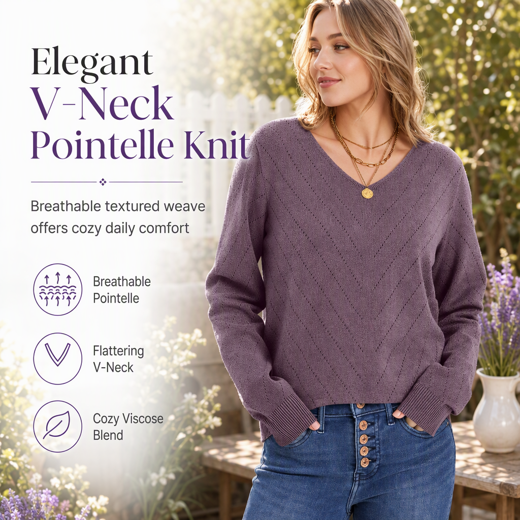 🔥 FINAL HOURS — Women's V-Neck Pullover Sweater | Cozy & Effortless Fall Style