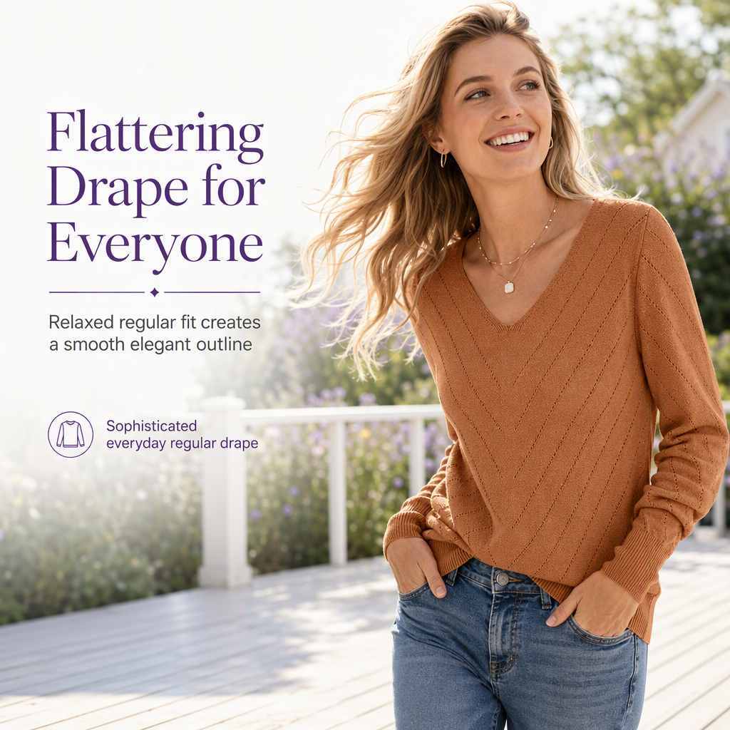 🔥 FINAL HOURS — Women's V-Neck Pullover Sweater | Cozy & Effortless Fall Style