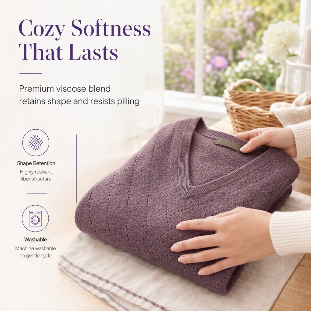 🔥 FINAL HOURS — Women's V-Neck Pullover Sweater | Cozy & Effortless Fall Style